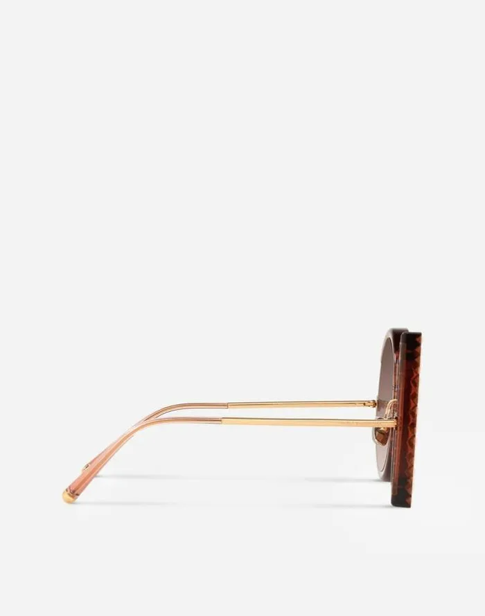 Dolce and Gabbana Icons Women DG Glitter Sunglasses Pink