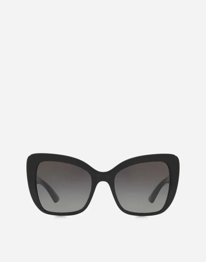 Dolce and Gabbana Icons Women Half Print Sunglasses Black