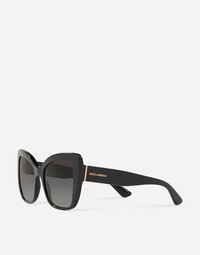 Dolce and Gabbana Icons Women Half Print Sunglasses Black Dolce and Gabbana Icons Women Half Print Sunglasses Black