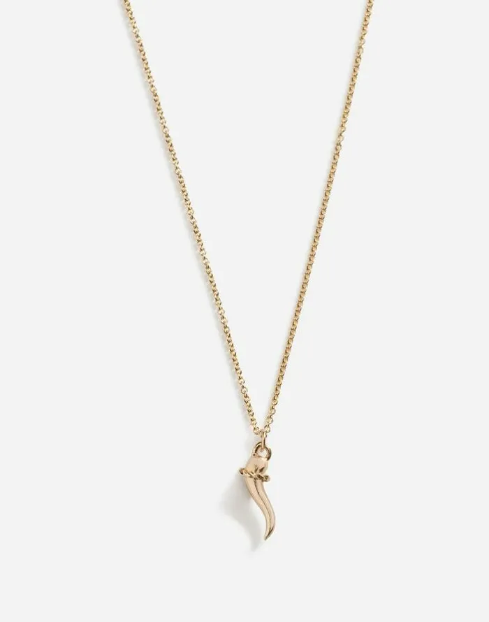 Dolce and Gabbana Jewelry Children Necklace With Good Luck Charm Gold