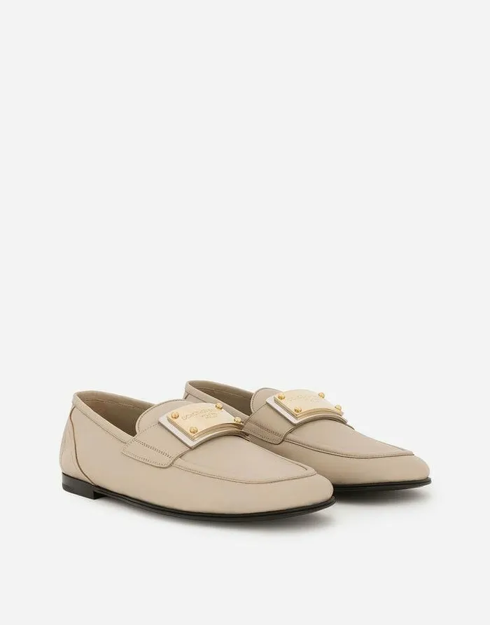 Dolce and Gabbana Loafers And Moccasins Men Calfskin Loafers Beige Dolce and Gabbana Loafers And Moccasins Men Calfskin Loafers Beige