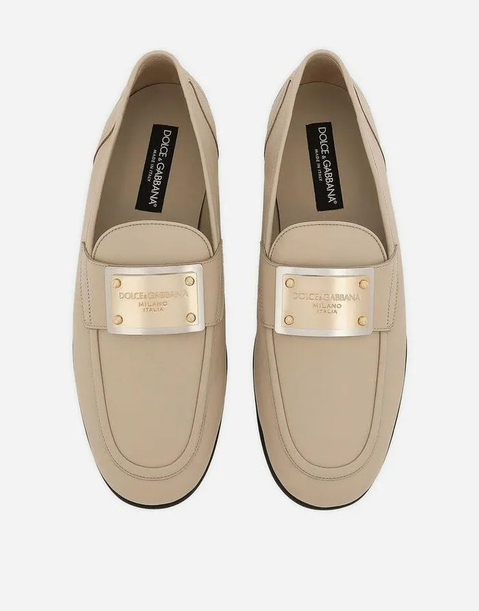 Dolce and Gabbana Loafers And Moccasins Men Calfskin Loafers Beige Dolce and Gabbana Loafers And Moccasins Men Calfskin Loafers Beige