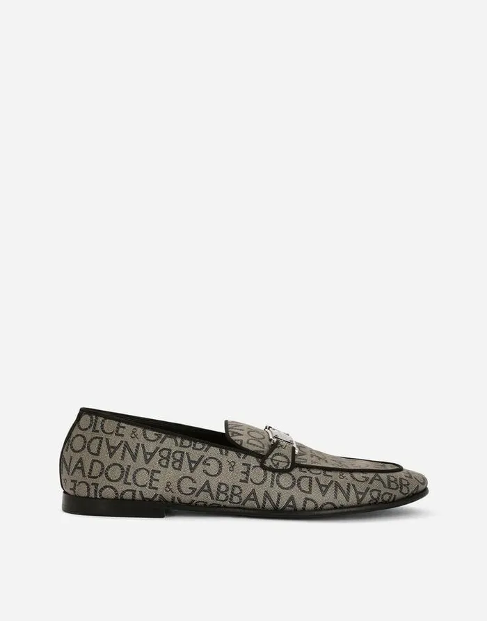 Dolce and Gabbana Loafers And Moccasins Men Jacquard Slippers With Logo Tag Multicolor Dolce and Gabbana Loafers And Moccasins Men Jacquard Slippers With Logo Tag Multicolor