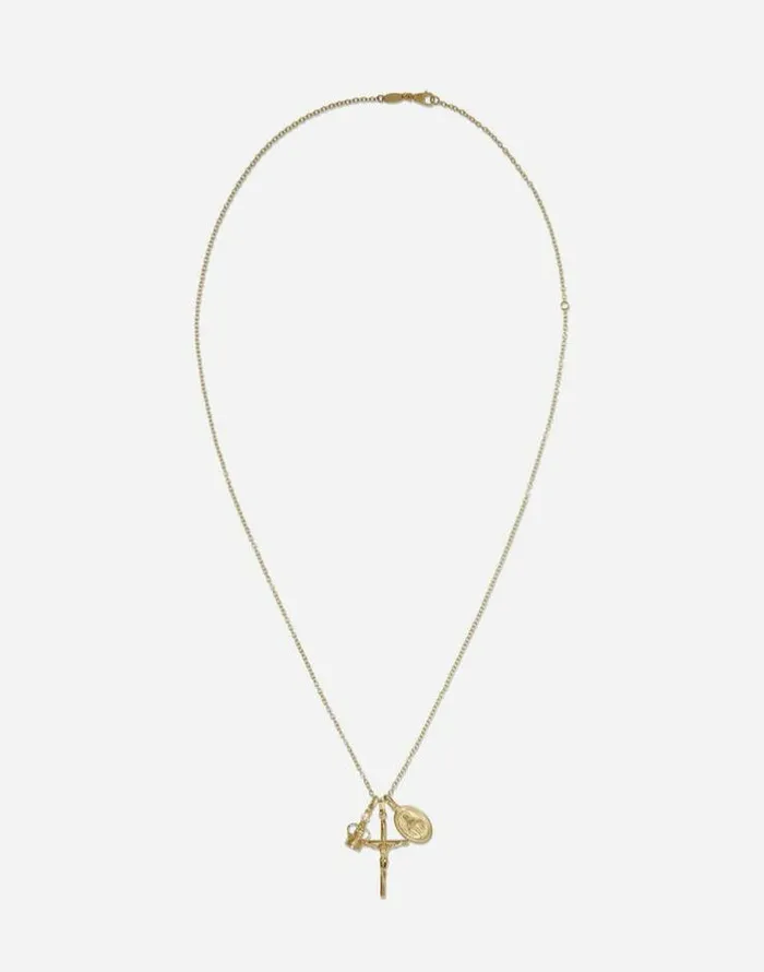 Dolce and Gabbana Necklaces Men Sicily Pendant In Yellow Gold Gold