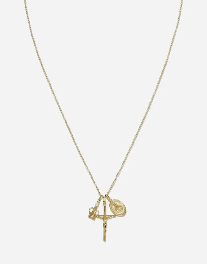 Dolce and Gabbana Necklaces Men Sicily Pendant In Yellow Gold Gold Dolce and Gabbana Necklaces Men Sicily Pendant In Yellow Gold Gold
