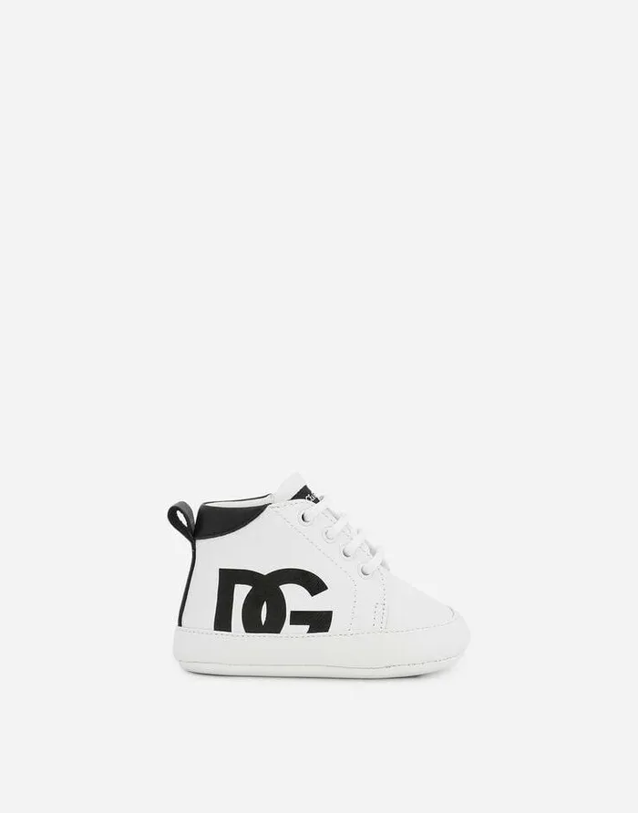 Dolce and Gabbana Newborn Shoes 1620 Children Nappa Leather Sneakers With DG Logo Multicolor Dolce and Gabbana Newborn Shoes 1620 Children Nappa Leather Sneakers With DG Logo Multicolor