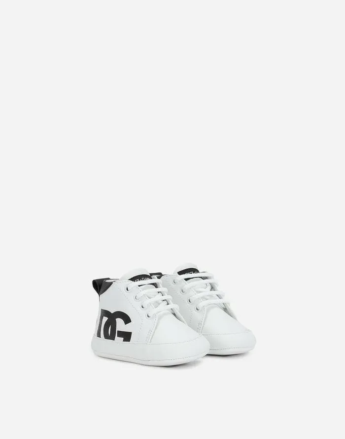 Dolce and Gabbana Newborn Shoes 1620 Children Nappa Leather Sneakers With DG Logo Multicolor Dolce and Gabbana Newborn Shoes 1620 Children Nappa Leather Sneakers With DG Logo Multicolor