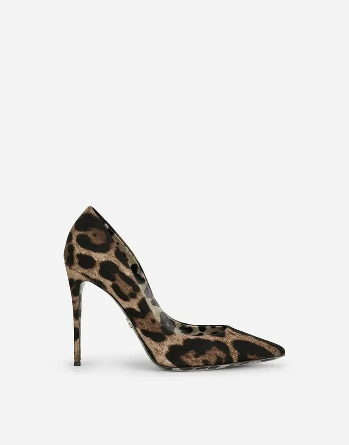 Dolce and Gabbana Pumps And Slingback Women Leopardprinted Cotton Pumps Animal Print
