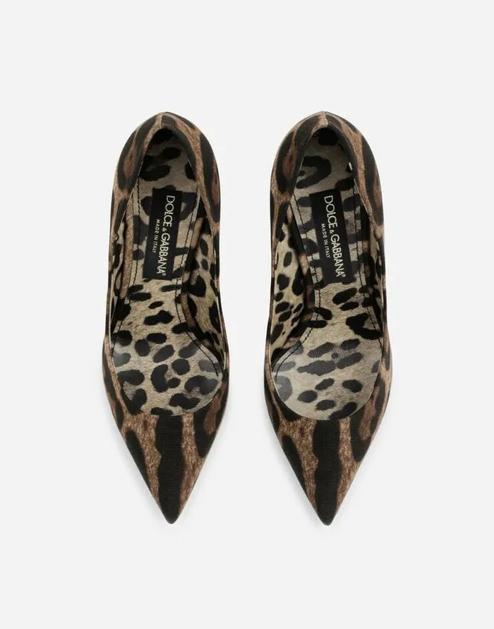 Dolce and Gabbana Pumps And Slingback Women Leopardprinted Cotton Pumps Animal Print