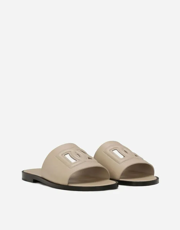 Dolce and Gabbana Sandals And Slides Men Calfskin Sandals Beige Dolce and Gabbana Sandals And Slides Men Calfskin Sandals Beige