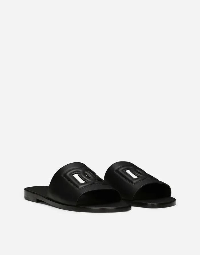 Dolce and Gabbana Sandals And Slides Men Calfskin Slide Black Dolce and Gabbana Sandals And Slides Men Calfskin Slide Black