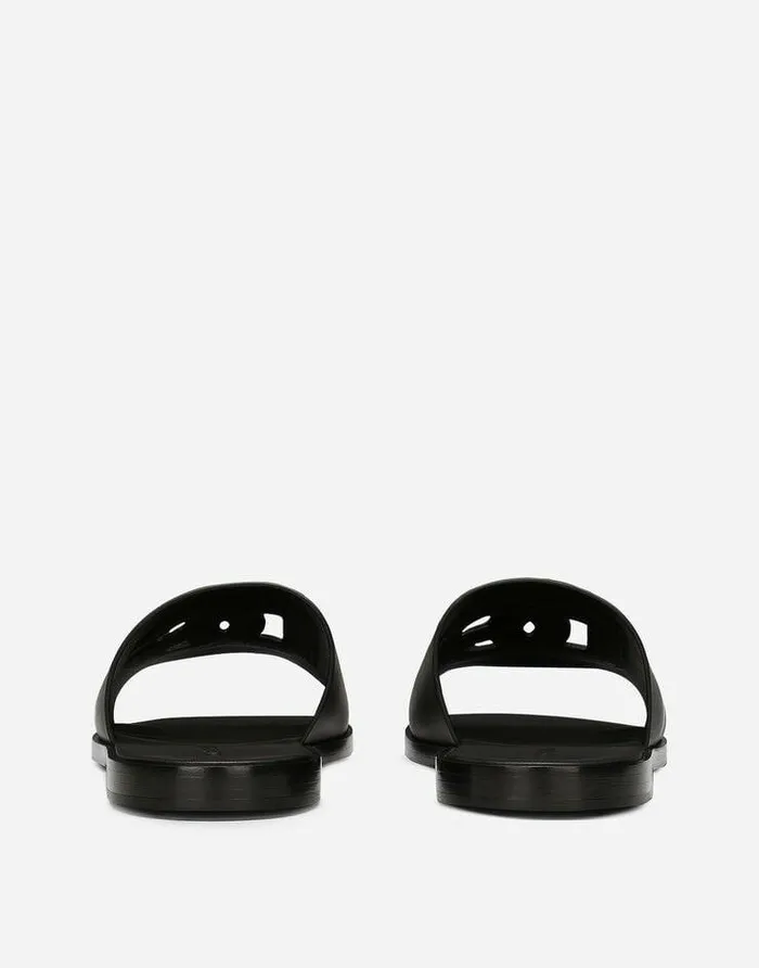 Dolce and Gabbana Sandals And Slides Men Calfskin Slide Black Dolce and Gabbana Sandals And Slides Men Calfskin Slide Black