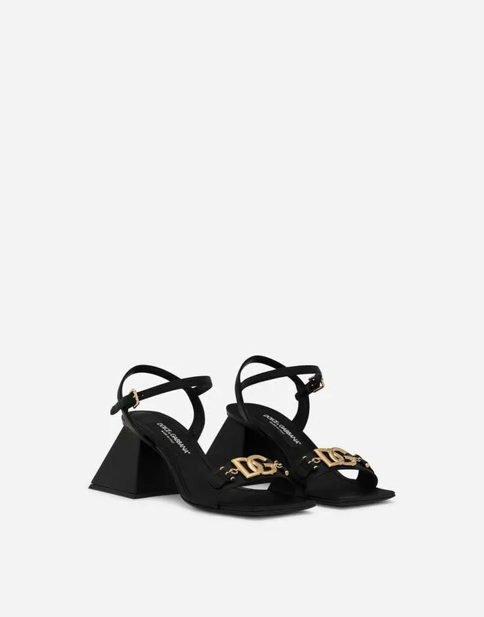 Dolce and Gabbana Sandals And Wedges Women Nappalook Fabric Sandals Black Dolce and Gabbana Sandals And Wedges Women Nappalook Fabric Sandals Black