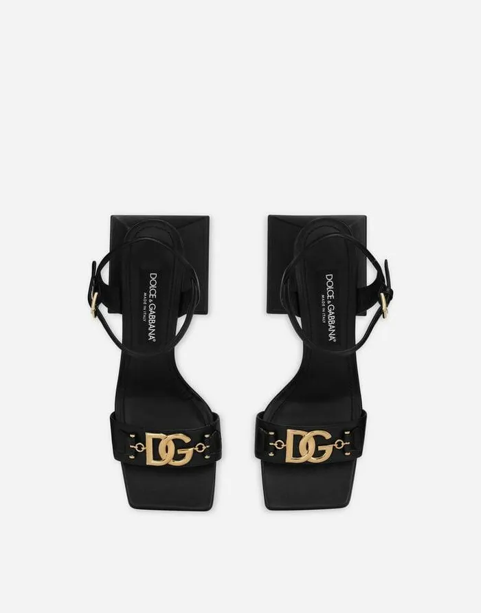 Dolce and Gabbana Sandals And Wedges Women Nappalook Fabric Sandals Black Dolce and Gabbana Sandals And Wedges Women Nappalook Fabric Sandals Black