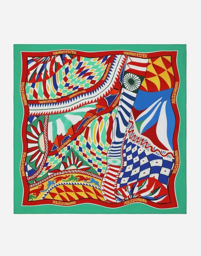 Dolce and Gabbana Scarves And Silks Women Carrettoprint Twill Scarf 7021570 Multicolor Dolce and Gabbana Scarves And Silks Women Carrettoprint Twill Scarf 7021570 Multicolor