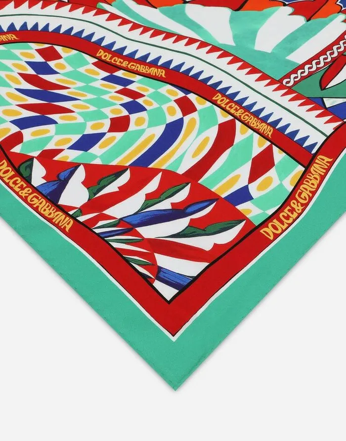 Dolce and Gabbana Scarves And Silks Women Carrettoprint Twill Scarf 7021570 Multicolor Dolce and Gabbana Scarves And Silks Women Carrettoprint Twill Scarf 7021570 Multicolor