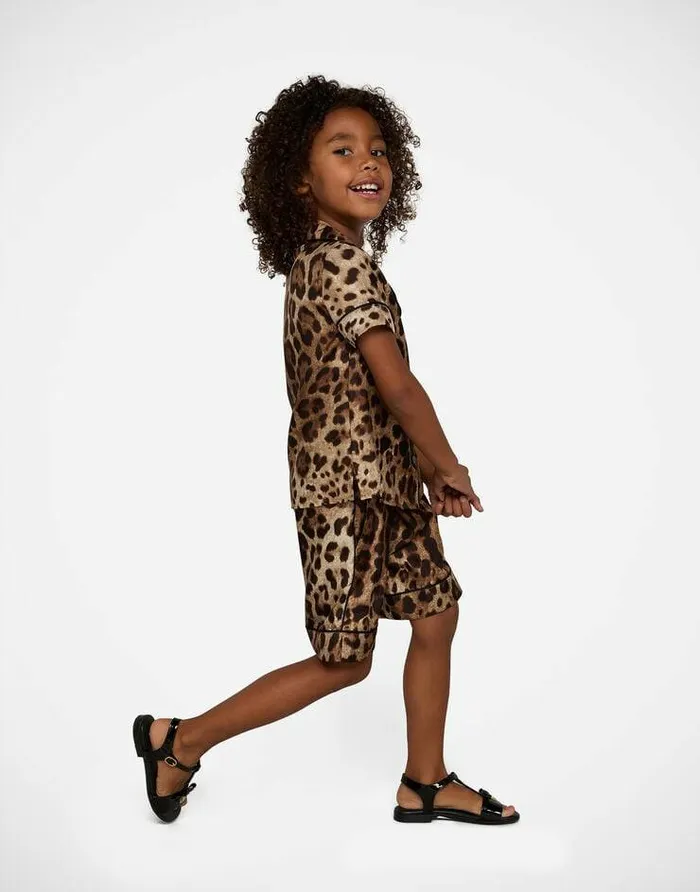 Dolce and Gabbana Shirts And Tops Children Leopardprint Twill Shirt Animal Print Dolce and Gabbana Shirts And Tops Children Leopardprint Twill Shirt Animal Print