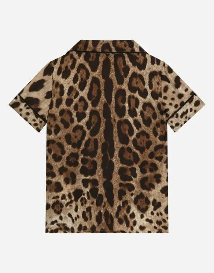 Dolce and Gabbana Shirts And Tops Children Leopardprint Twill Shirt Animal Print Dolce and Gabbana Shirts And Tops Children Leopardprint Twill Shirt Animal Print