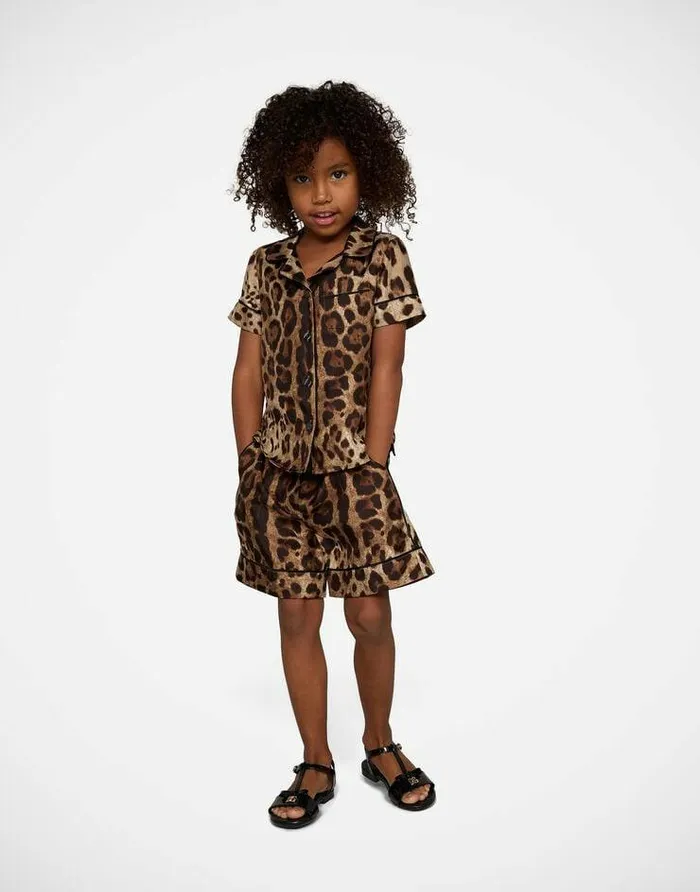 Dolce and Gabbana Shirts And Tops Children Leopardprint Twill Shirt Animal Print Dolce and Gabbana Shirts And Tops Children Leopardprint Twill Shirt Animal Print