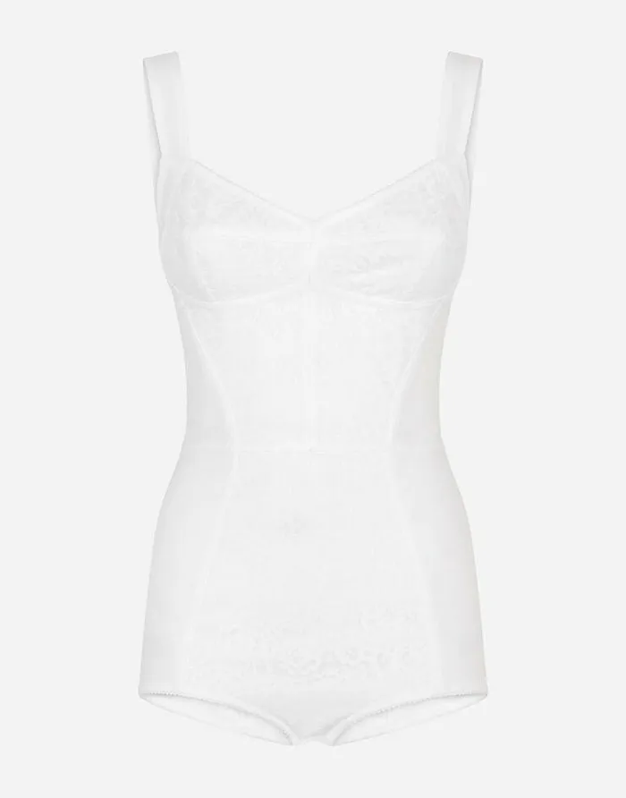 Dolce and Gabbana Shirts And Tops Women Corset Bodysuit White