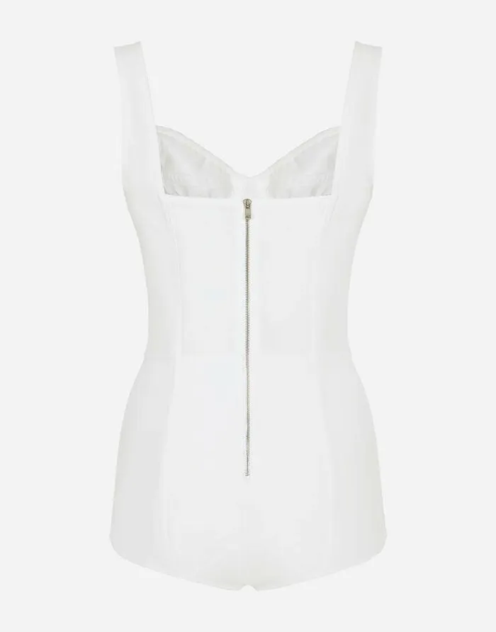 Dolce and Gabbana Shirts And Tops Women Corset Bodysuit White