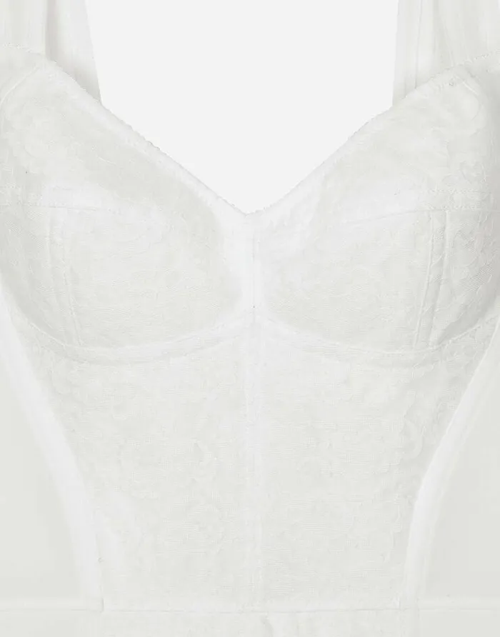 Dolce and Gabbana Shirts And Tops Women Corset Bodysuit White