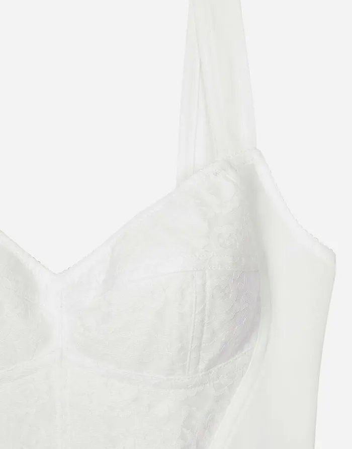 Dolce and Gabbana Shirts And Tops Women Corset Bodysuit White