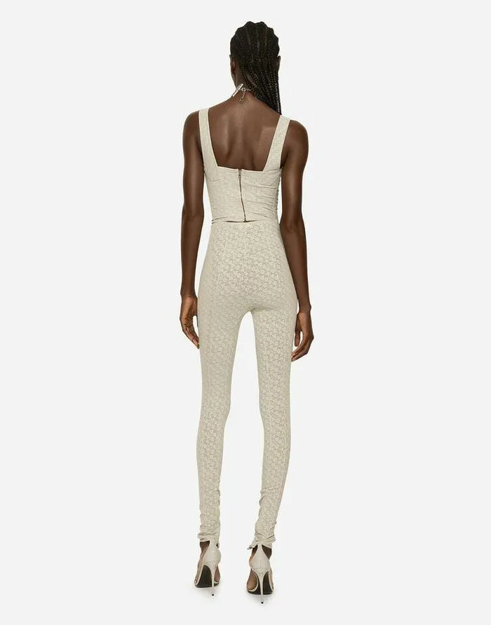 Dolce and Gabbana Shirts And Tops Women KIM DOLCEandGABBANA Floral Jacquard Corset Grey