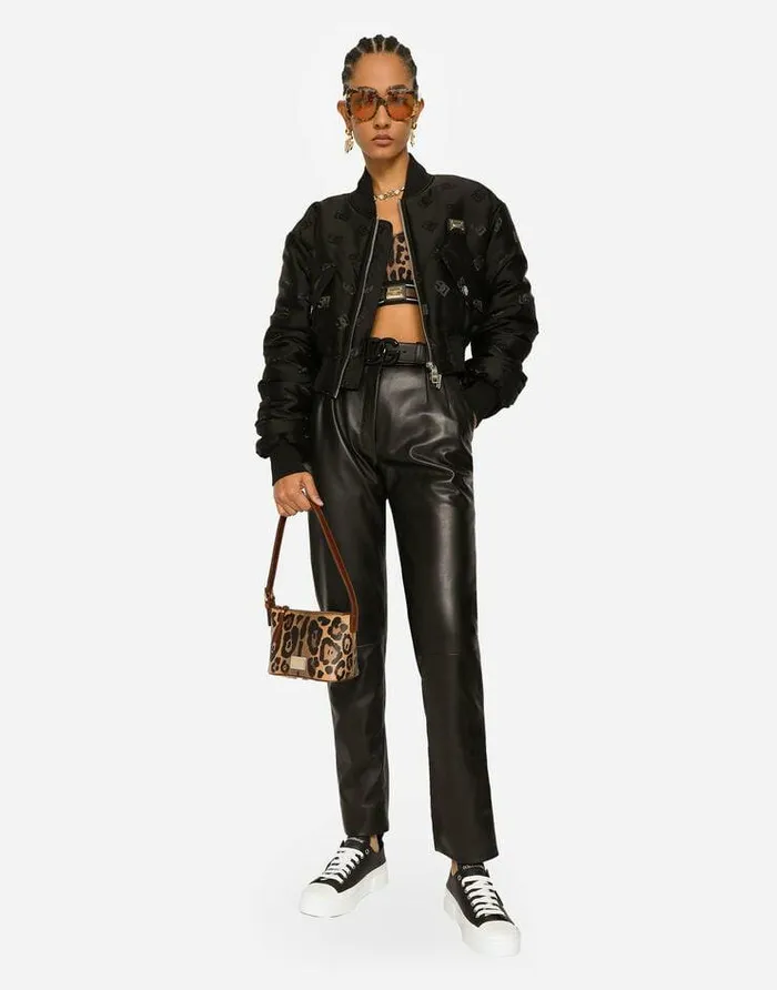 Dolce and Gabbana Shirts And Tops Women Leopardprint Spandexjersey Crop Top Multicolor Dolce and Gabbana Shirts And Tops Women Leopardprint Spandexjersey Crop Top Multicolor