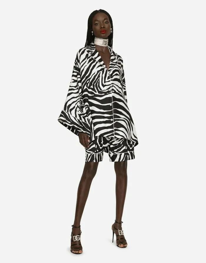 Dolce and Gabbana Shirts And Tops Women Zebraprint Twill Shirt Multicolor Dolce and Gabbana Shirts And Tops Women Zebraprint Twill Shirt Multicolor