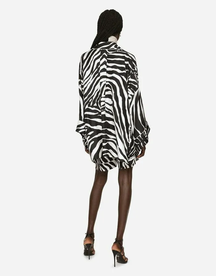 Dolce and Gabbana Shirts And Tops Women Zebraprint Twill Shirt Multicolor Dolce and Gabbana Shirts And Tops Women Zebraprint Twill Shirt Multicolor