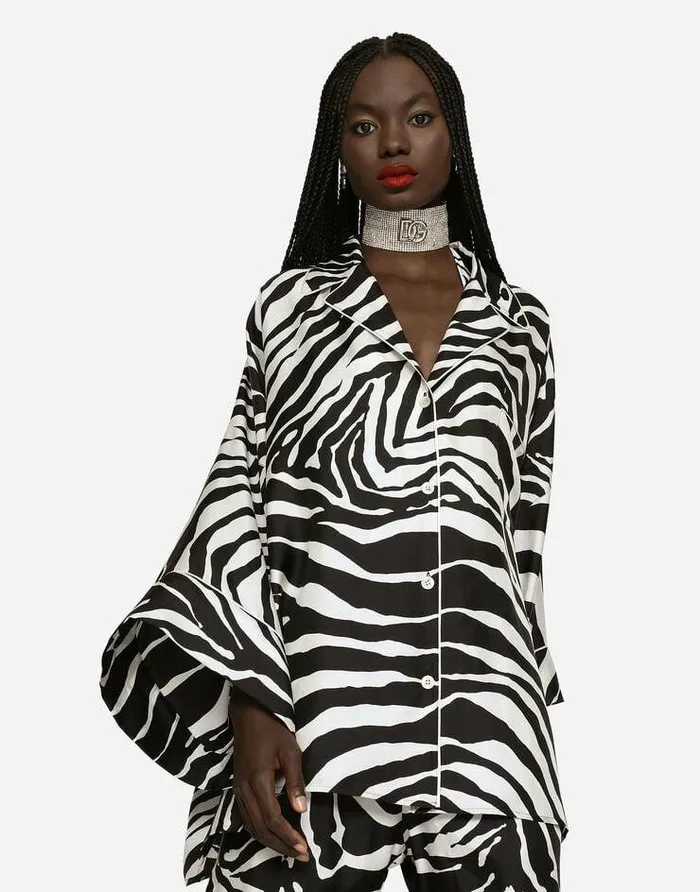 Dolce and Gabbana Shirts And Tops Women Zebraprint Twill Shirt Multicolor Dolce and Gabbana Shirts And Tops Women Zebraprint Twill Shirt Multicolor