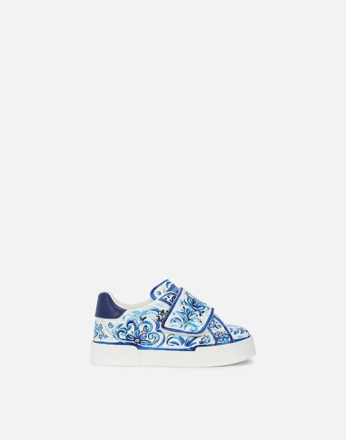 Dolce and Gabbana Shoes For First Steps 1926 Children Majolicaprint Portofino Light Sneakers Multicolor Dolce and Gabbana Shoes For First Steps 1926 Children Majolicaprint Portofino Light Sneakers Multicolor