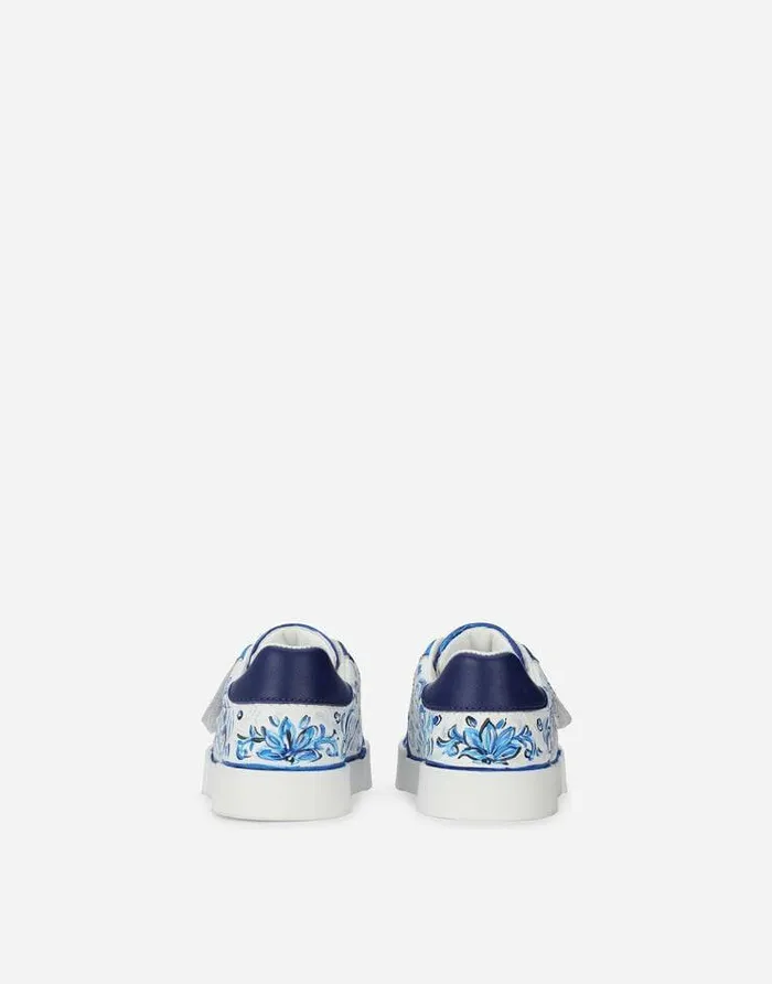 Dolce and Gabbana Shoes For First Steps 1926 Children Majolicaprint Portofino Light Sneakers Multicolor Dolce and Gabbana Shoes For First Steps 1926 Children Majolicaprint Portofino Light Sneakers Multicolor