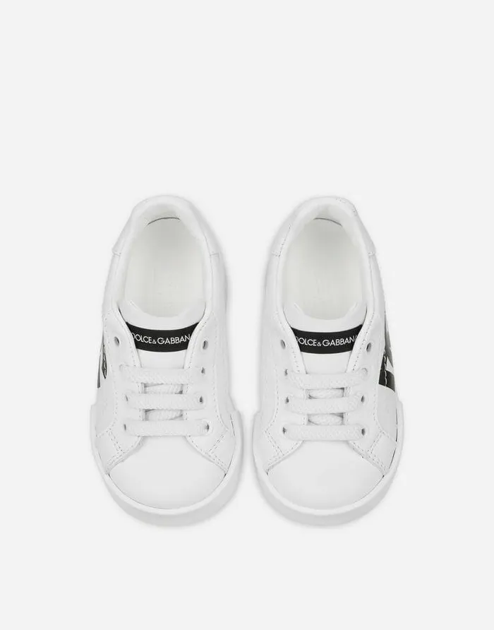 Dolce and Gabbana Shoes For First Steps 1926 Children Portofino Light Sneakers With DG Logo White Dolce and Gabbana Shoes For First Steps 1926 Children Portofino Light Sneakers With DG Logo White