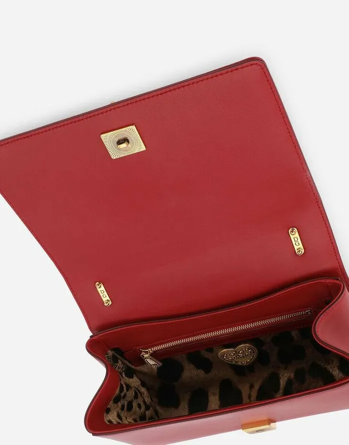 Dolce and Gabbana Shoulder And Crossbody Bags Women Medium Devotion Bag In Quilted Nappa Leather Red Dolce and Gabbana Shoulder And Crossbody Bags Women Medium Devotion Bag In Quilted Nappa Leather Red