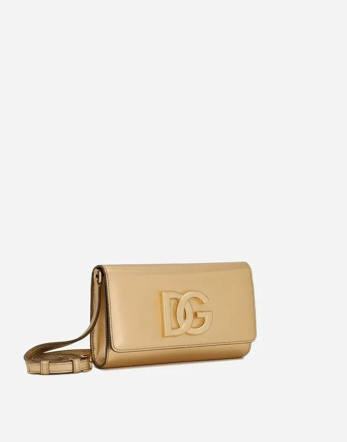 Dolce and Gabbana Shoulder And Crossbody Bags Women Nappa Mordore 35 Clutch Gold