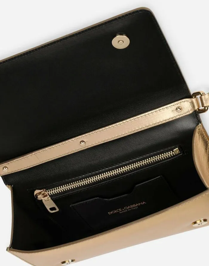Dolce and Gabbana Shoulder And Crossbody Bags Women Nappa Mordore 35 Clutch Gold
