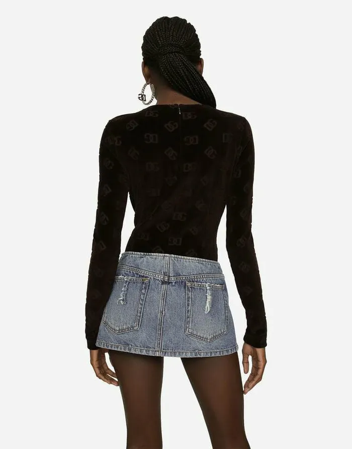 Dolce and Gabbana Skirts Women Denim Mini Skirt With Rips Multicolor Dolce and Gabbana Skirts Women Denim Mini Skirt With Rips Multicolor