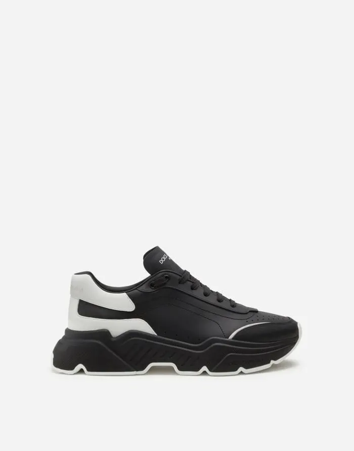 Dolce and Gabbana Sneakers Men Calfskin Nappa Daymaster Sneakers Blackwhite