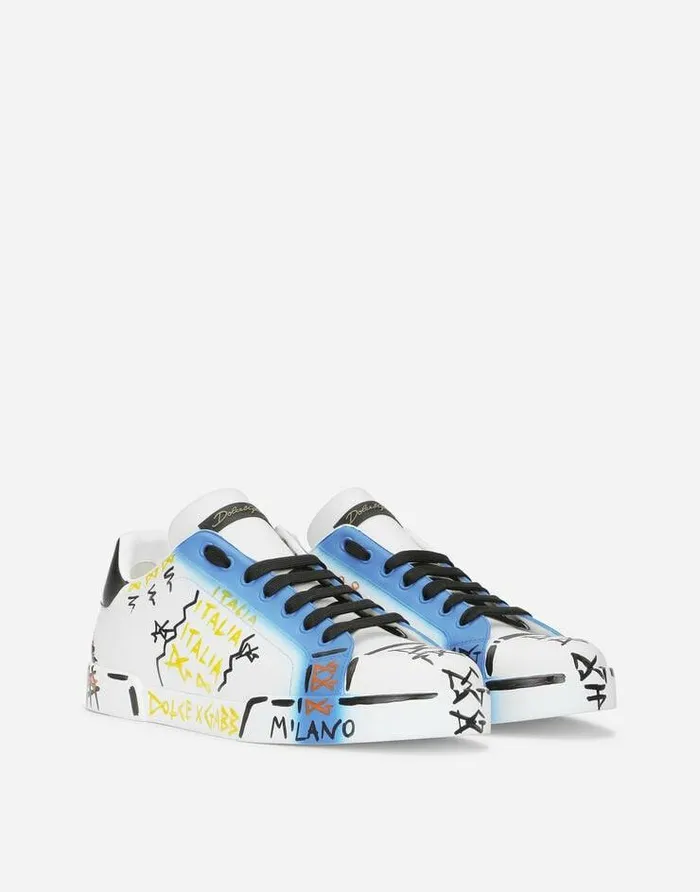 Dolce and Gabbana Sneakers Men Limited Edition Portofino Sneakers Multicolor Dolce and Gabbana Sneakers Men Limited Edition Portofino Sneakers Multicolor