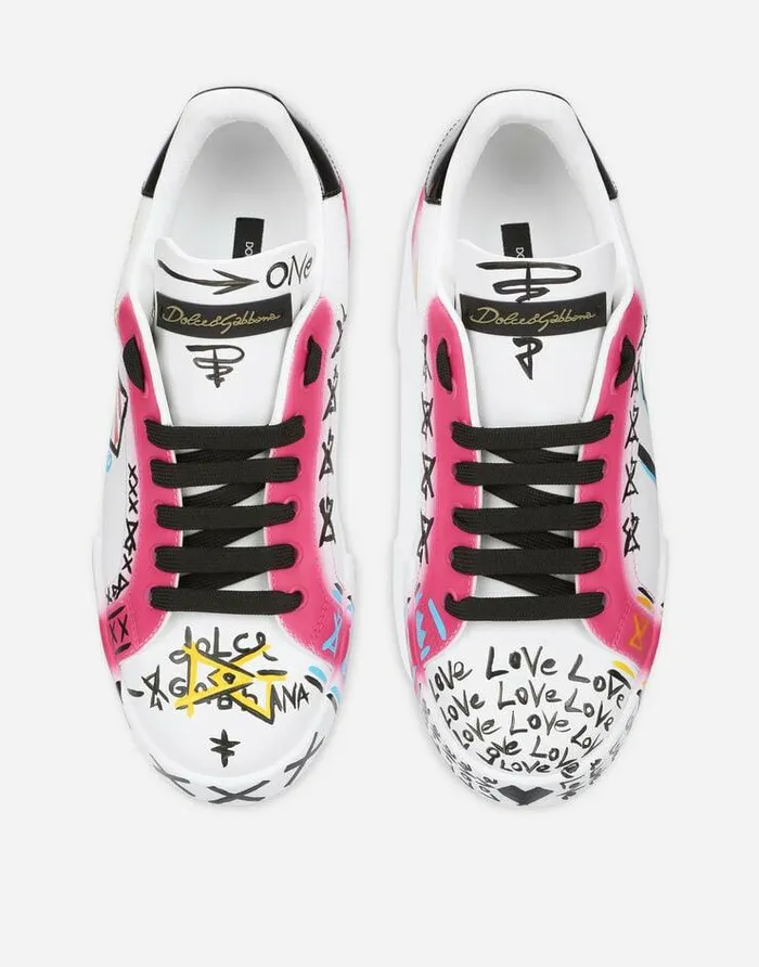 Dolce and Gabbana Sneakers Men Limited Edition Portofino Sneakers Multicolor Dolce and Gabbana Sneakers Men Limited Edition Portofino Sneakers Multicolor