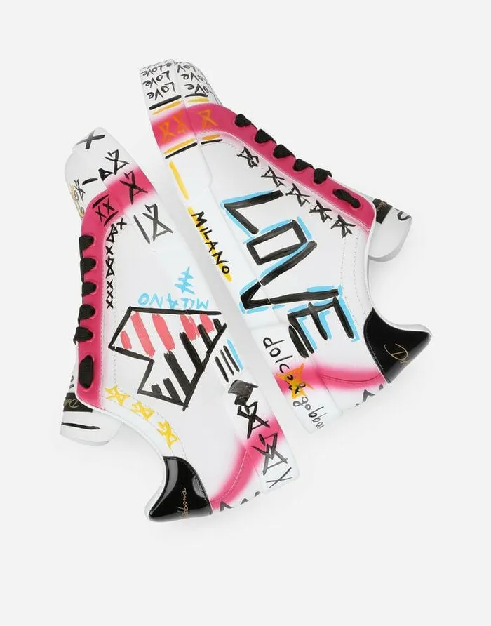 Dolce and Gabbana Sneakers Men Limited Edition Portofino Sneakers Multicolor Dolce and Gabbana Sneakers Men Limited Edition Portofino Sneakers Multicolor