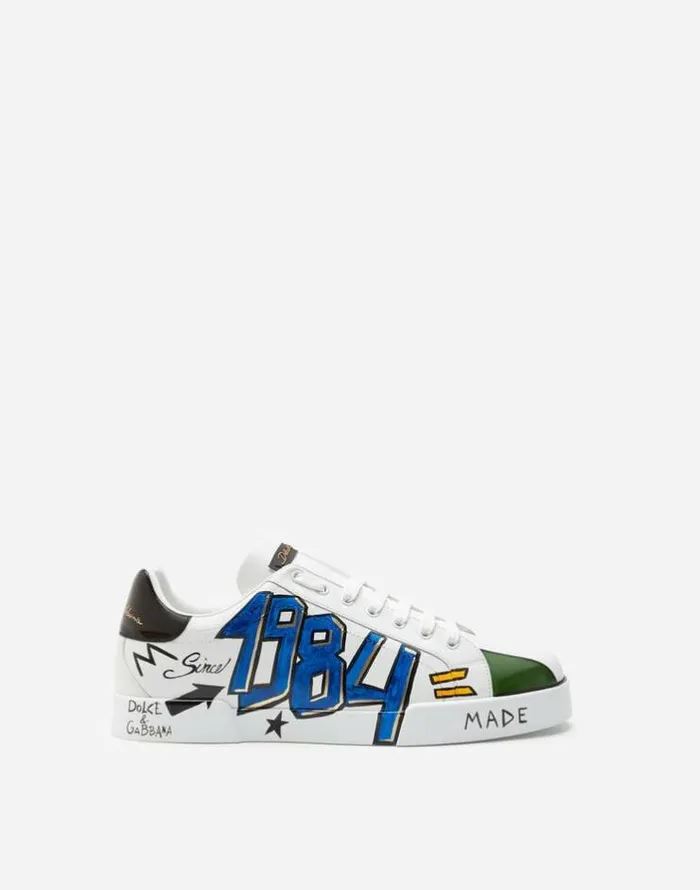 Dolce and Gabbana Sneakers Men New DGLimited Portofino Sneakers White