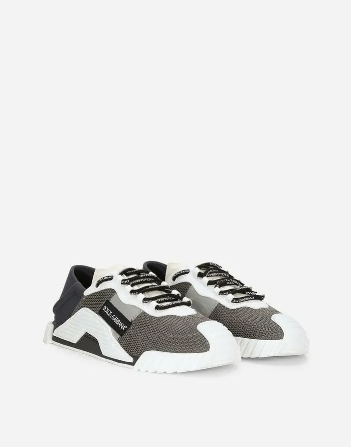 Dolce and Gabbana Sneakers Men NS1 Slip On Sneakers In Mixed Materials Grey Dolce and Gabbana Sneakers Men NS1 Slip On Sneakers In Mixed Materials Grey