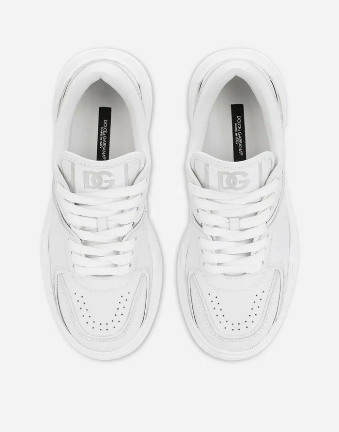 Dolce and Gabbana Sneakers Women Calfskin New Roma Sneakers White