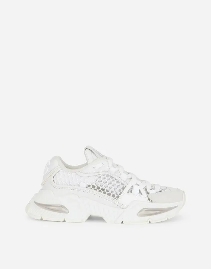 Dolce and Gabbana Sneakers Women Mixedmaterial Airmaster Sneakers White