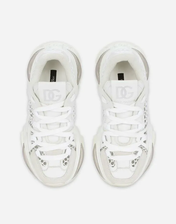 Dolce and Gabbana Sneakers Women Mixedmaterial Airmaster Sneakers White