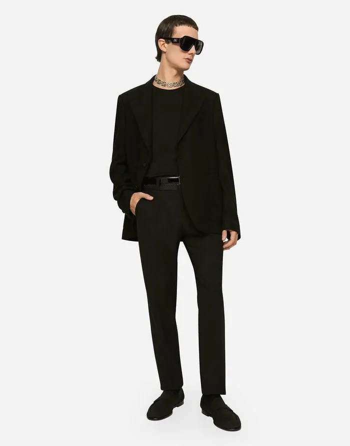 Dolce and Gabbana Suits And Blazers Men Singlebreasted Jersey Jacket Black Dolce and Gabbana Suits And Blazers Men Singlebreasted Jersey Jacket Black