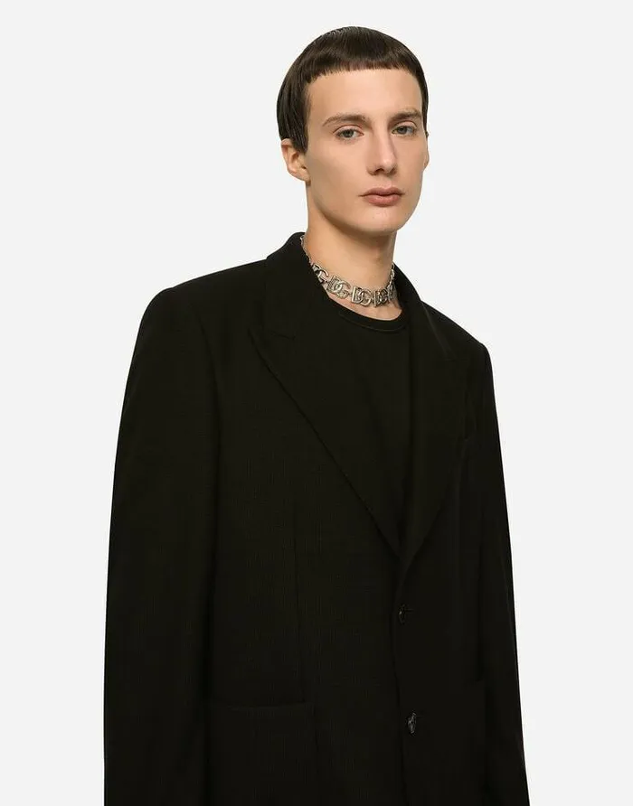 Dolce and Gabbana Suits And Blazers Men Singlebreasted Jersey Jacket Black Dolce and Gabbana Suits And Blazers Men Singlebreasted Jersey Jacket Black